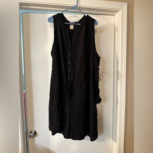Faded glory black sleeveless dress size 4x (26/28)